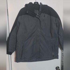 L.L. Bean Women's Rugged Ridge Parka Jacket Primaloft Iron Black Size 1X NWT